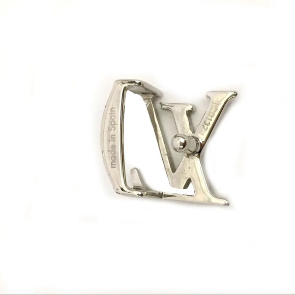 Louis Vuitton LV Logo Brown Leather Bracelet (Silver Hardware) - Picture 3 of 8